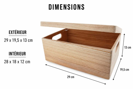 boite coffre en bois* - Wooden Boxes – 10doigts.fr