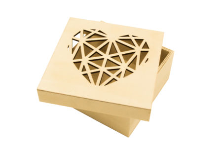 caja corte corazón - Cajas de madera – 10doigts.fr
