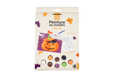 caja Kit pintura por número calabaza - Soportes de Halloween para decorar – 10doigts.fr