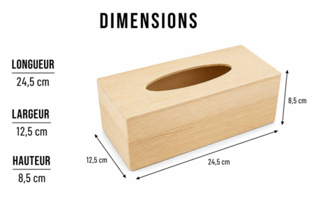 boite mouchoir dimensions - Cajas de madera – 10doigts.fr