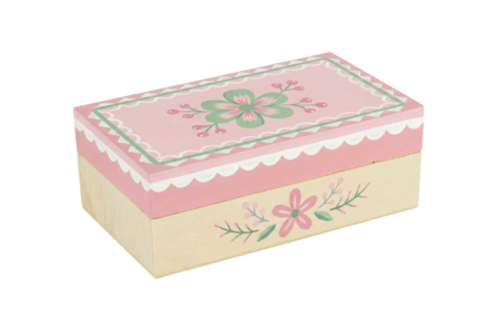 Caja rectangular en madera pintura rosa - Cajas de madera – 10doigts.fr