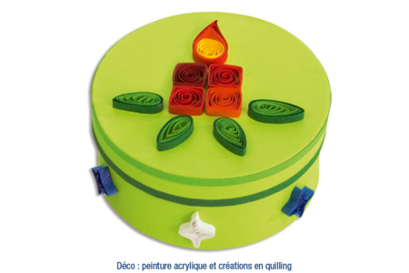 Caja redonda quilling - Cajas de madera – 10doigts.fr
