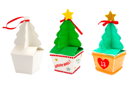 Christmas Tree Boxes to Assemble - 6 Trees - 1 - Advent Calendars - 10doigts.com - Advent Calendars – 10doigts.fr