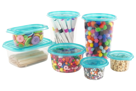 cajas de almacenamiento con tapa - Plástico Transparente – 10doigts.fr