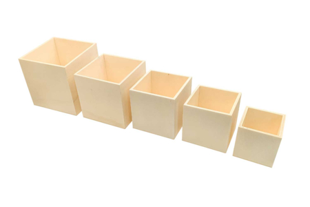 Stacking Wooden Boxes - 5 Pieces - 1 - Wooden Boxes - 10doigts.com - Wooden Boxes – 10doigts.fr