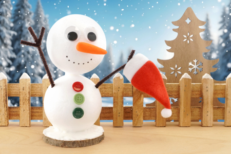 muñeco de nieve DIY niños Navidad - Actividades manuales de Navidad – 10doigts.fr