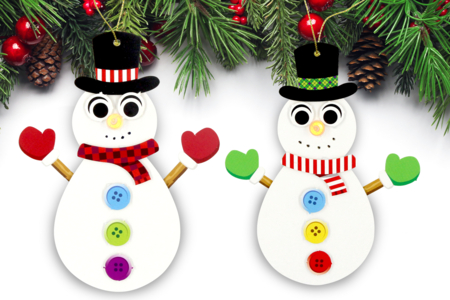 Light-Up Snowman Suspension Kit - 4 Pieces - 1 - Christmas Creative Kits for Children - 10doigts.com - Christmas Creative Kits for Children – 10doigts.fr