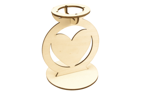 Heart-Shaped Wooden Candle Holders - 6 Pieces - 4 - Wood Candle Holders - 10doigts.com - Wood Candle Holders – 10doigts.fr