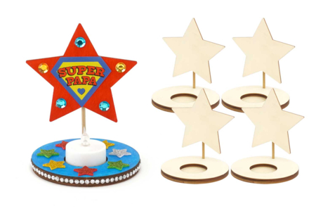 candelabro estrella plana papá - Candelabros y portavelas – 10doigts.fr