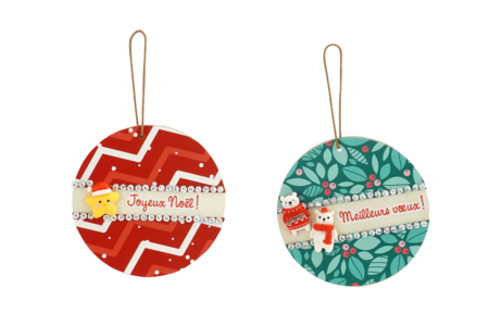 Wooden Round Ornaments - 12 Pieces - 2 - Christmas Supports - 10doigts.com - Christmas Supports – 10doigts.fr
