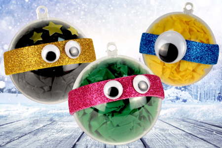 3-in-1 Balls, Transparent Plastic - 10 Pieces - DIY Christmas Ornaments – 10doigts.fr