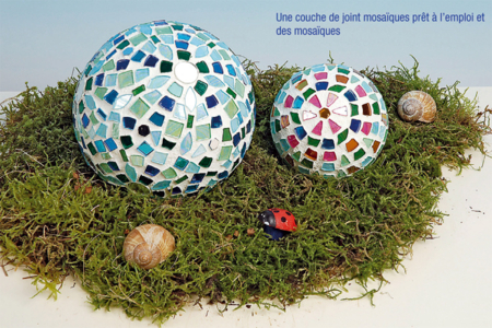 Bola de poliestireno y mosaicos - Actividades manuales de mosaicos – 10doigts.fr