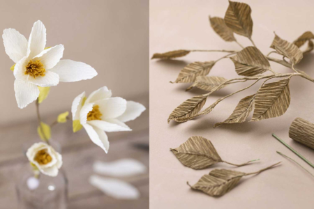 Ramo Otoñal Creativo  - Flores de papel crepé para manualidades: crea ramos duraderos – 10doigts.fr