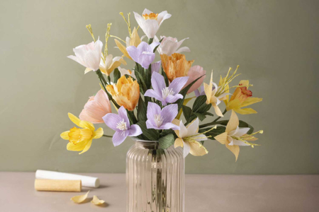Crepe Paper Flowers Kit - Pastel Bouquet - 3 - Crepe paper flowers - 10doigts.com - Crepe paper flowers – 10doigts.fr