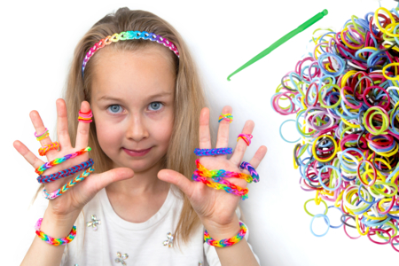 pulsera de telar elástica niños - Pulseras de hilos elásticos – 10doigts.fr