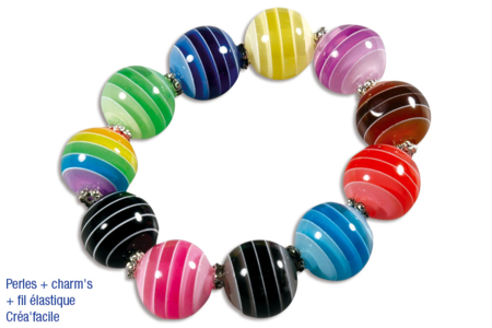 Bayadère Bead Bracelet - 0 - Handicrafts for Creating Your Jewelry - 10doigts.com - Handicrafts for Creating Your Jewelry – 10doigts.fr