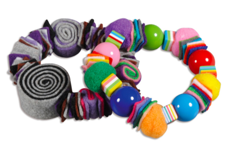 Pom Pom Beads, Bright Colors - 48 Pieces - 5 - Craft Pom Poms - 10doigts.com - Craft Pom Poms – 10doigts.fr