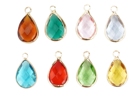 Drop Charms - 8 Pieces - 1 - Charms, Pendants - 10doigts.com - Charms, Pendants – 10doigts.fr