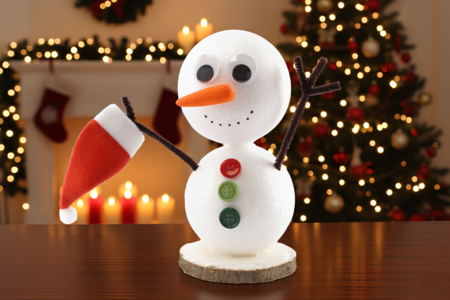 Bricolaje Muñeco de Nieve Navidad poliestireno - Actividades manuales de Navidad – 10doigts.fr