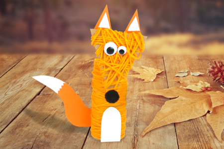 Fox with Wool and Cardboard - 1 - Autumn Crafts - 10doigts.com - Autumn Crafts – 10doigts.fr
