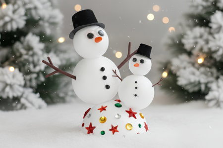 Manualidades infantiles muñecos de nieve - Actividades manuales personajes de Navidad – 10doigts.fr
