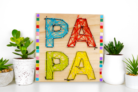 Soporte de madera String Art + clavos - 1 unidad - String Art – 10doigts.fr