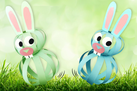 Manualidades Conejo saltarín Papel - Actividades manuales DIY Pascua – 10doigts.fr