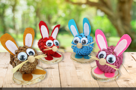 Pine Cone Rabbit - 2 - DIY Easter Crafts - 10doigts.com - DIY Easter Crafts – 10doigts.fr