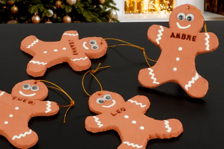 Manualidad de Navidad Hombre de Jengibre - Actividades manuales decoraciones del árbol de Navidad – 10doigts.fr