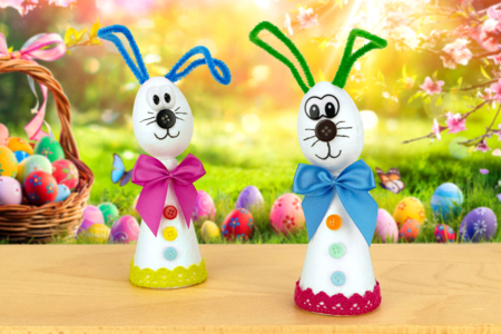 Easter Bunny in Styrofoam - 1 - DIY Easter Crafts - 10doigts.com - DIY Easter Crafts – 10doigts.fr