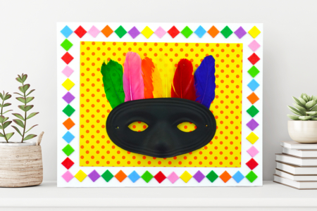 Carnival Mask Canvas - 1 - Carnival, Mardi Gras Crafts - 10doigts.com - Carnival, Mardi Gras Crafts – 10doigts.fr