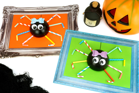 Manualidad de Halloween Paja Araña - Actividades manuales Halloween – 10doigts.fr