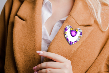 Broches Espejos con strass - Strass – 10doigts.fr