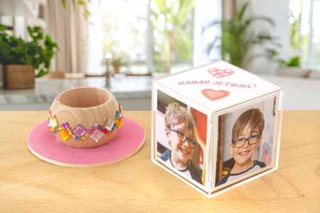 Photo Cube and Its Base - 2 - Mother's Day Crafts - 10doigts.com - Mother's Day Crafts – 10doigts.fr