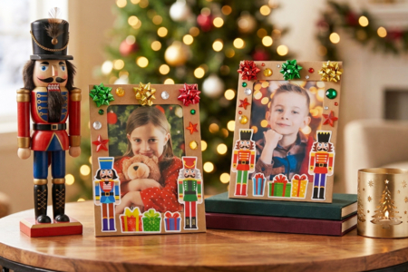 cadre DIY noël casse noisettes enfants - Actividades manuales de Navidad – 10doigts.fr