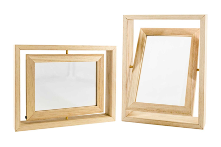 Double Wood Frame with Rotating Faces - 1 - Wooden Photo Frames - 10doigts.com - Wooden Photo Frames – 10doigts.fr