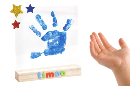 Acrylic Plaque Handprint Frame + Base - 15 cm - 5 - Wooden Photo Frames - 10doigts.com - Wooden Photo Frames – 10doigts.fr