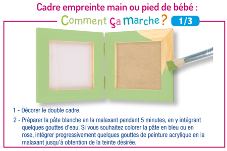 Double Baby Footprint Frame + Photo - 5 - Imprints - Molding and Casting - 10doigts.com - Imprints - Molding and Casting – 10doigts.fr