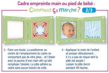 Double Baby Footprint Frame + Photo - 6 - Imprints - Molding and Casting - 10doigts.com - Imprints - Molding and Casting – 10doigts.fr