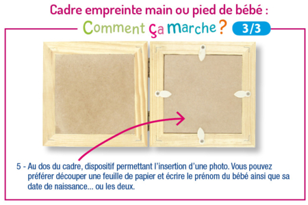 Double Baby Footprint Frame + Photo - 7 - Imprints - Molding and Casting - 10doigts.com - Imprints - Molding and Casting – 10doigts.fr