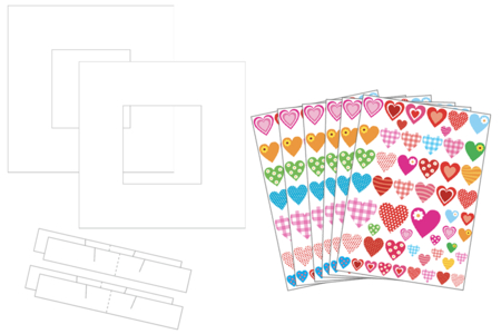 cadre fête des mères coeurs - Decorative Photo Frames – 10doigts.fr