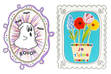 Black and White Cardboard Frames - 10 Assorted Designs - 4 - Cardboard Frames - 10doigts.com - Cardboard Frames – 10doigts.fr