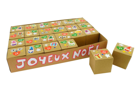 Kraft Card Advent Calendar - 24 Boxes - 2 - Advent Calendars - 10doigts.com - Advent Calendars – 10doigts.fr