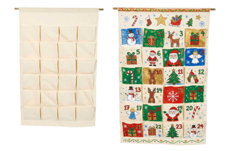 calendario de adviento de bolsillos - Algodón, lino - Textiles – 10doigts.fr