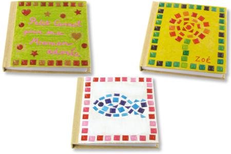 Cuadernos kraft deco gomets mosaicos - Actividades manuales Deco casa DIY – 10doigts.fr