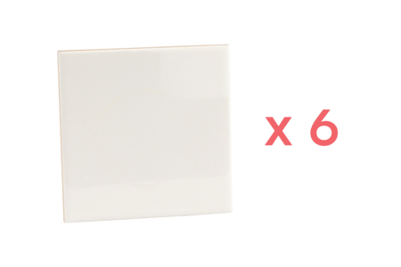 Ceramic Tiles 10 cm - 6 Pieces - Decorative Ceramic Supports – 10doigts.fr