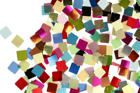 Cuadrados mosaicos en film plástico - bolsa de 250 gr - Mosaicos de papel, espuma – 10doigts.fr