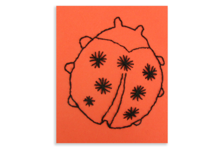 Ladybug Card for Poking and Embroidering - 1 - Mother's Day Crafts - 10doigts.com - Mother's Day Crafts – 10doigts.fr