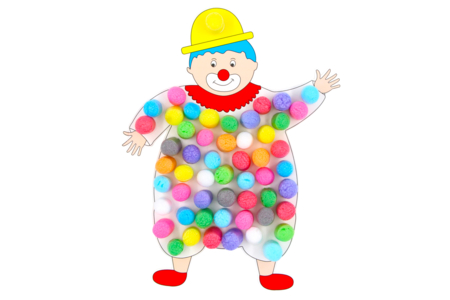 tarjeta de payaso con copos de maíz - Copos de maíz – 10doigts.fr