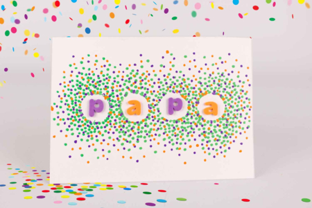 DAD confetti card - 1 - Father's Day Crafts - 10doigts.com - Father's Day Crafts – 10doigts.fr
